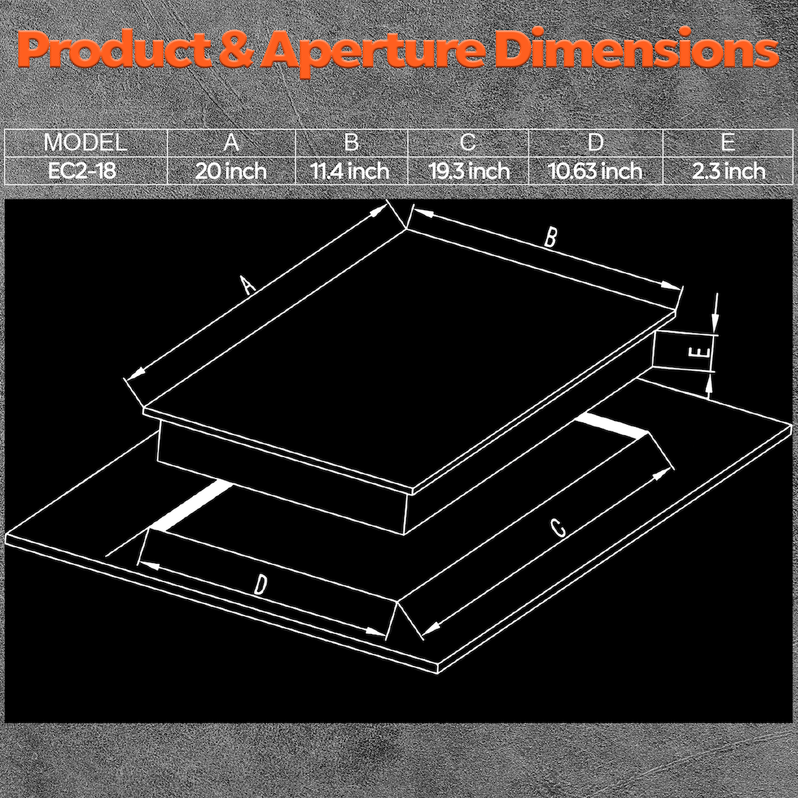 Ramblewood 2 Burner Electric Cooktop, EC2-18